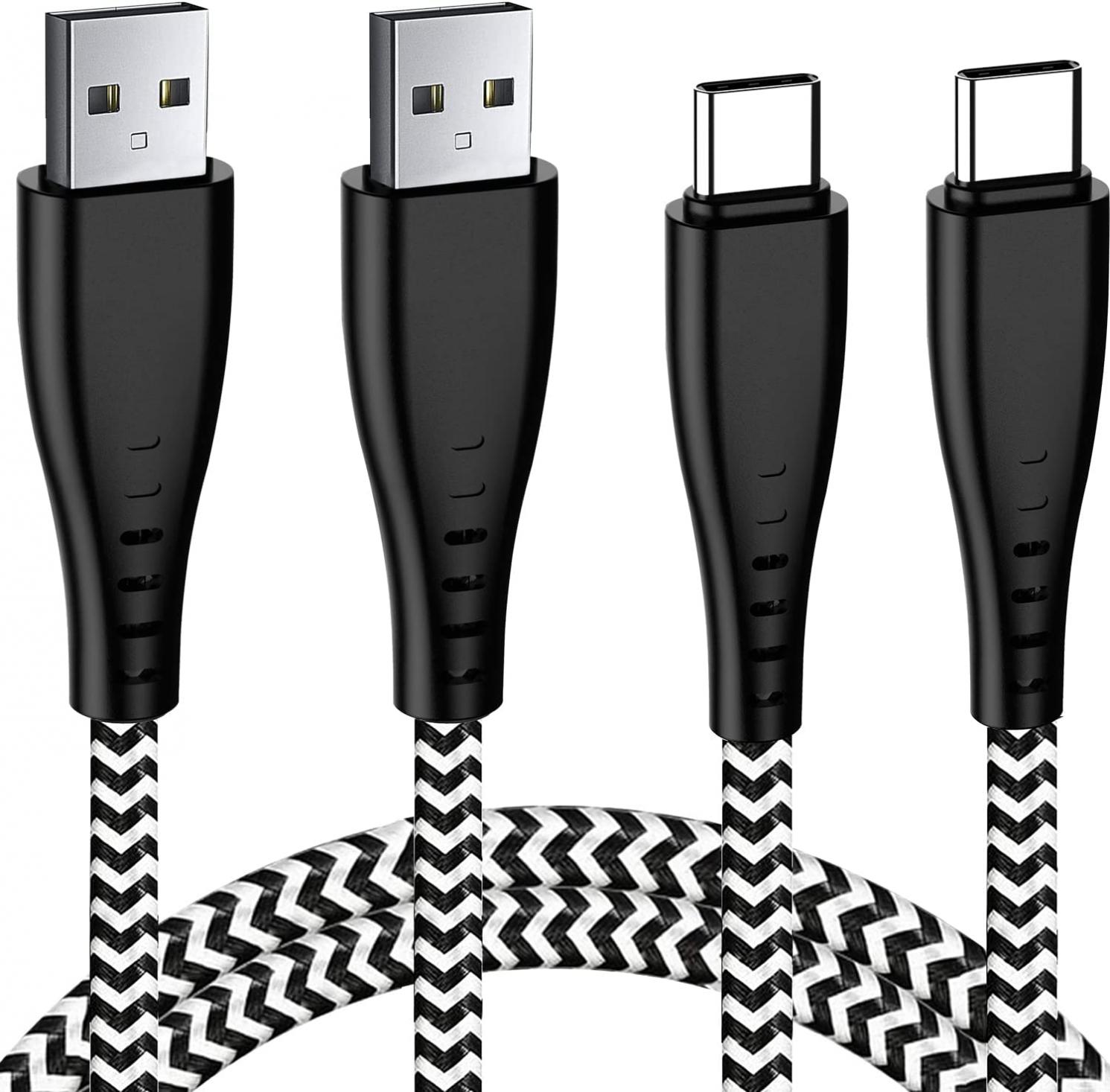 2Pack 10ft USB C Charger,Extra Long Type C Charing Cable Cord for Samsung Galaxy S20 S21 S22 Plus Ultra FE 5G,A52 A32 A12 A42 A51 A71 A53 A13,Moto G Power/G Stylus 2020 2021 2022/G Pure,3A Fast Charge