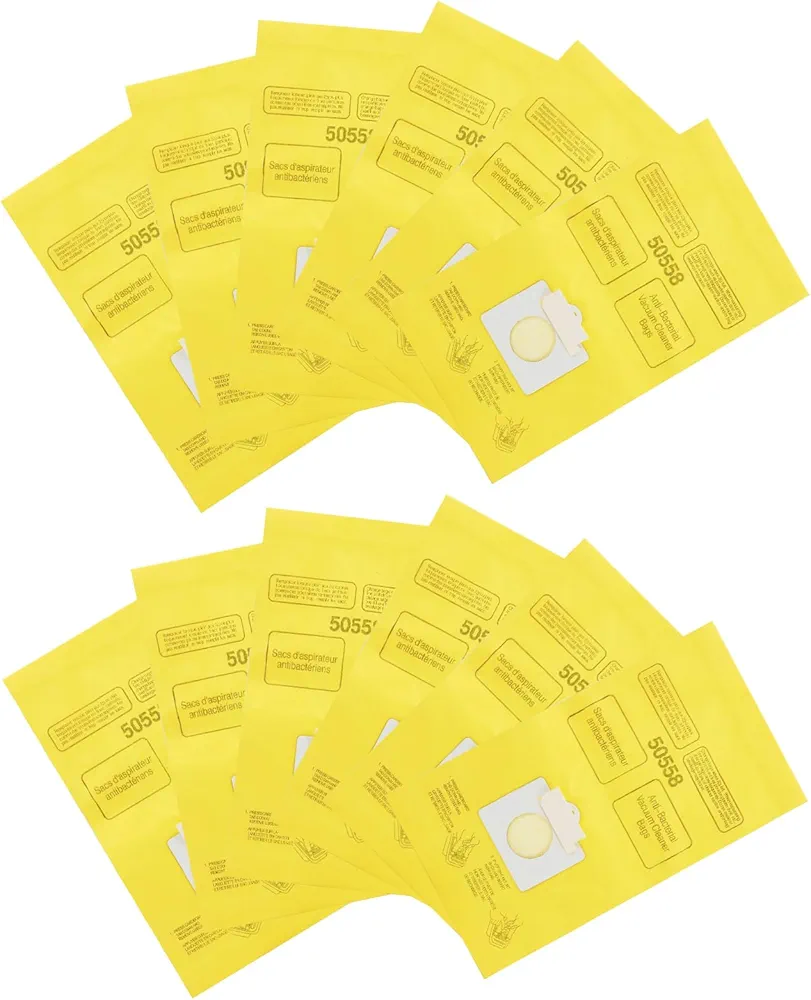 12 Pack Vacuum Cleaner Bags Replacement for Kenmore Canister Type C/Q 5055 50555 50557 50558,Compatible with Panasonic Type C-5 C-18 Vacuums