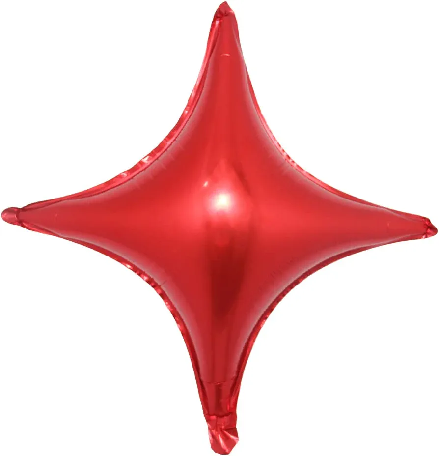 Baby Shower Birthday Balloon 26 inch 4 pointed Star Aluminum Foil Balloons Party Supplies Wedding Room Decoration (26 inch 4Point Star Red)