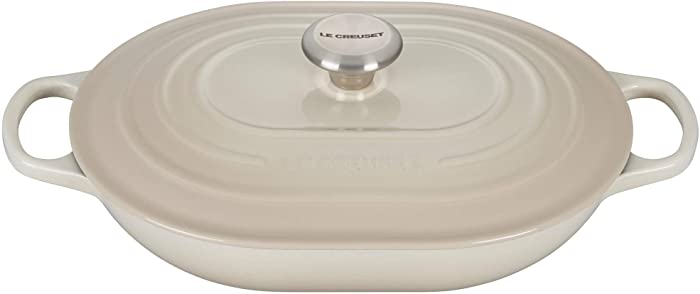 Le Creuset Enameled Cast Iron Signature Oval Casserole, 3.75 qt., Meringue