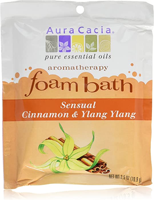 Aura Cacia Cinnamon and Ylang Ylang Aromatherapy Foam Bath, 2.5 Ounce -- 6 per case.