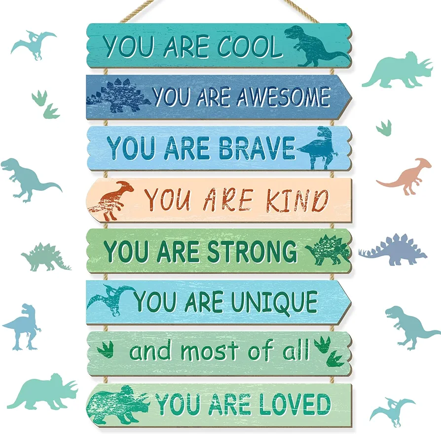 Dinosaur Room Decor for Boys Girls Kids Room Decor, Dinosaur Wall Art, Little Boy Bedroom Decorations,Toddler Classroom Decor for Boys, Dino Nursery Wall Decor(Dinosaur)