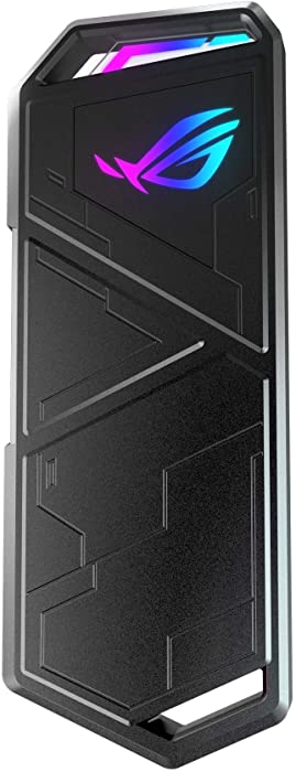 ASUS ROG STRIX Arion Aluminum Alloy M.2 NVMe SSD External Portable Enclosure Case Adapter, USB 3.2 Gen 2 Type-C (10 Gbps), USB-C to C and USB-C to A Cables, Fits PCIe 2280/2260/2242/2230 M Key/B+M Key