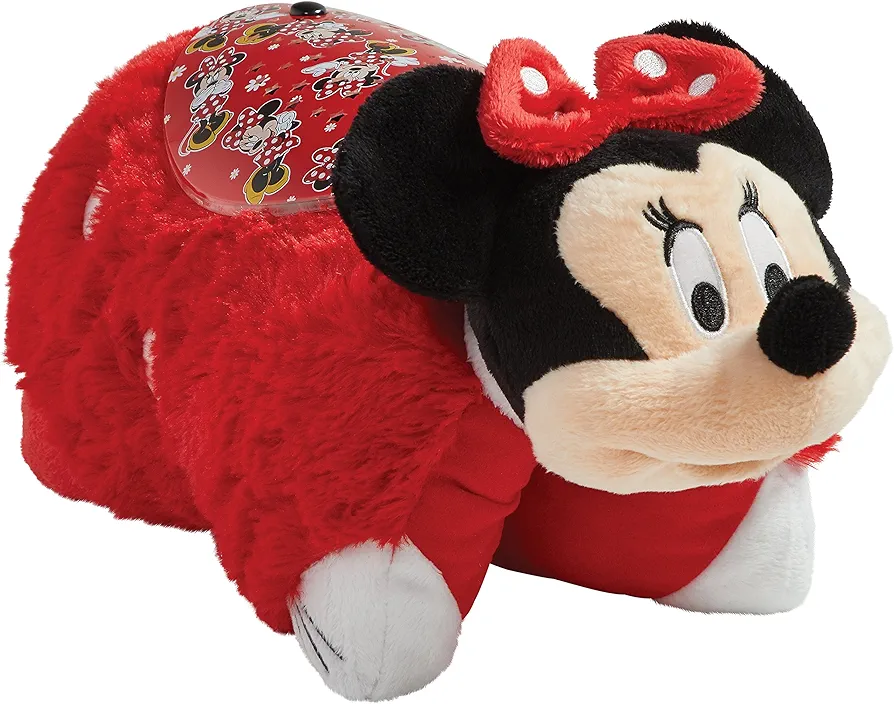 Pillow Pets Disney Rockin the Dots Minnie Mouse Sleeptime Lites - Retro Minnie Mouse Plush Night Light