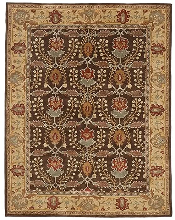 PB Swiss New Pottery Barn 5x8 8x10 Brandon Brown Hand Tufted Woolen Area Rug (8'X10')