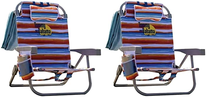 Tommy Bahama Backpack Beach Chair 2 Pack (Tropical Sunset)