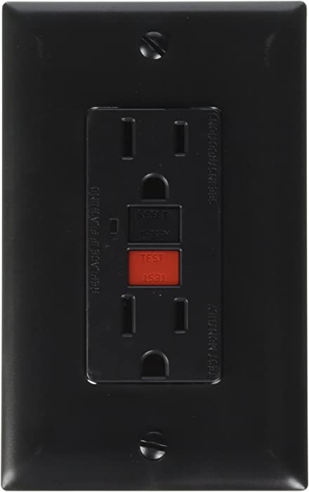 RV Designer S807 Black Dual GFCI Outlet