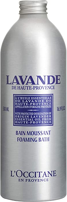 L'Occitane Relaxing & Foaming Lavender Bubble Bath, Standard, 16.9 Fl Oz