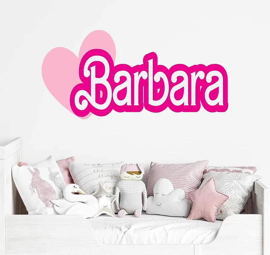 Custom Name Wall Decal - Name Sign - Personalized Name Wall Sticker - Girls Room Wall Sticker - Graffiti Name Wall Decal - Wall Art Decor - Wall Decal for Nursery bedroom Decoration (Tiny Wide 11")