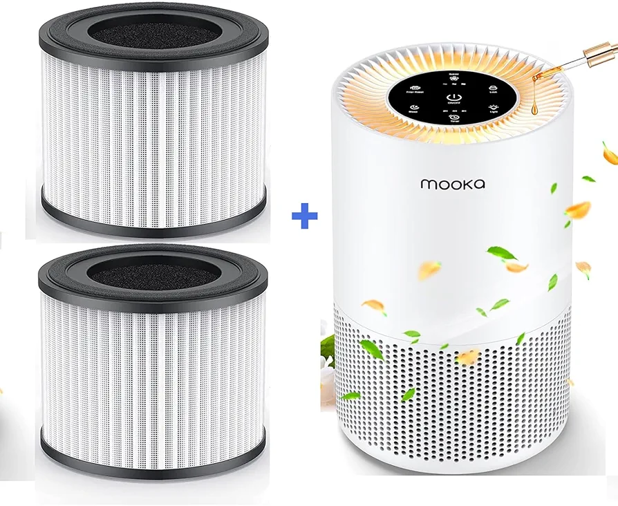 Air Purifier and 2Pack Filter Combo, Air Purifiers for Home Large Rooms up to 1200ft²