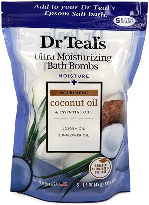 Dr Teals, Bath Bombs Coconut, 4 Count