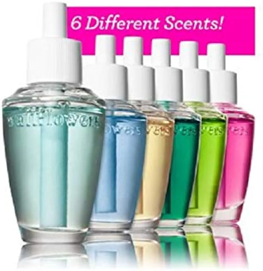 Bath & Body Works 6-Pack Wallflowers Sampler Fragrance Refills, 6 Different Scents, Assorted Colors