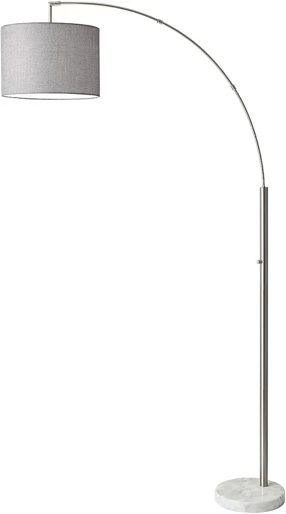 Adesso 4249-22 Bowery Arc Lamp, Steel, Smart Outlet Compatible, 77"