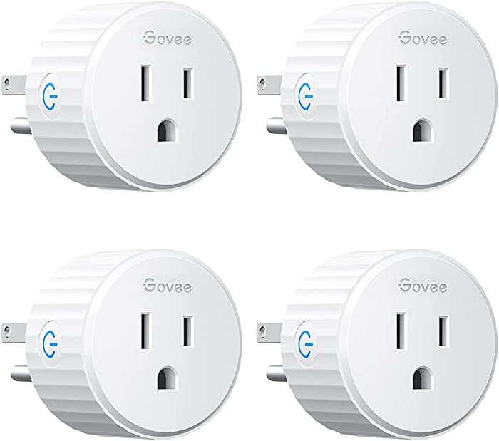 Govee Smart Plug, WiFi Plugs Work with Alexa & Google Assistant, Smart Outlet with Timer & Group Controller, WiFi Outlet for Home, No Hub Required, ETL & FCC Certified, 2.4G WiFi Only, 4 Pack