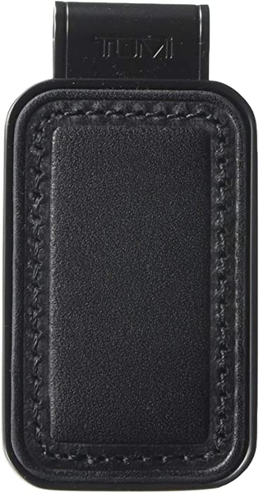 Tumi Nassau Monogram Patch Money Clip Black Smooth One Size