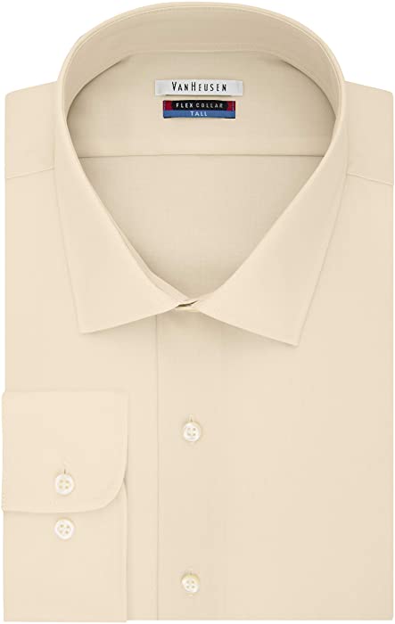 Van Heusen Men's TALL FIT Dress Shirts Flex Collar Solid (Big and Tall)