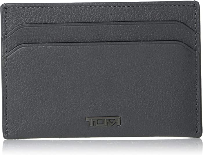 Tumi Nassau Money Clip Card Case Grey Textured One Size