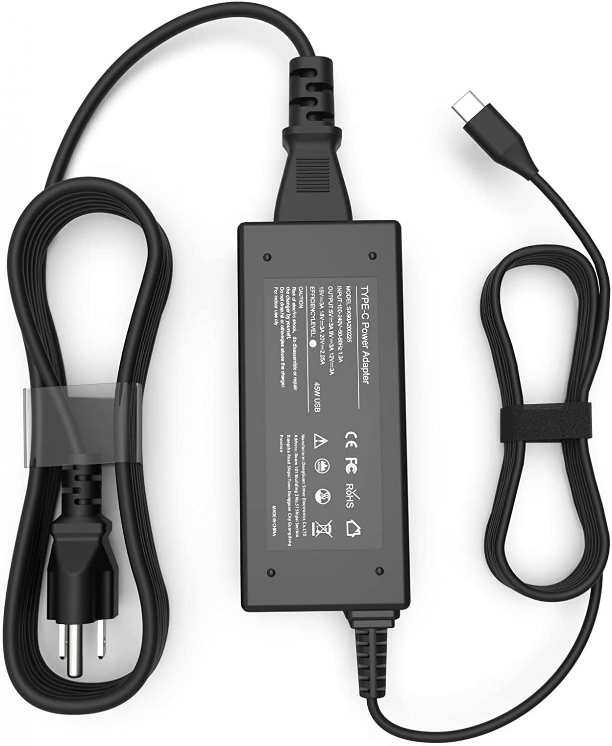 USB-C Yoga Charger Fit for Lenovo Yoga Laptop Charger,Yoga Charger for Laptop,Yoga Computer Charger,Type C AC Adapter Power Cord Supply.