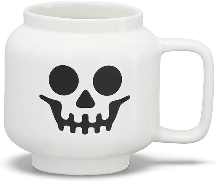 Room Copenhagen LEGO Ceramic Mug, White Skeleton, Large