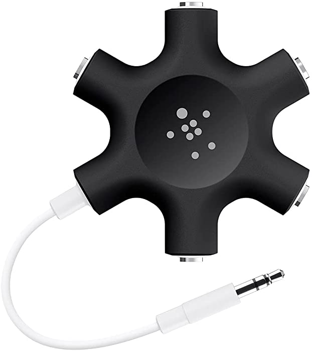 Belkin RockStar 5-Jack Multi Headphone Audio Splitter (Black)