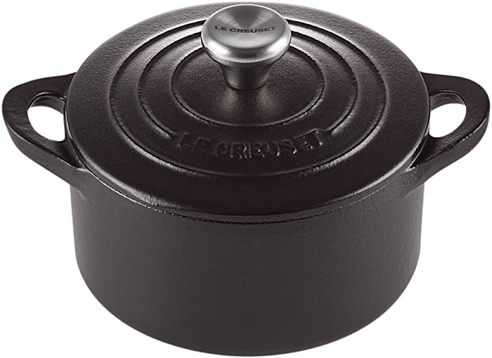 Le Creuset Enameled Cast Iron Mini Cocotte, 1/3 qt., Black