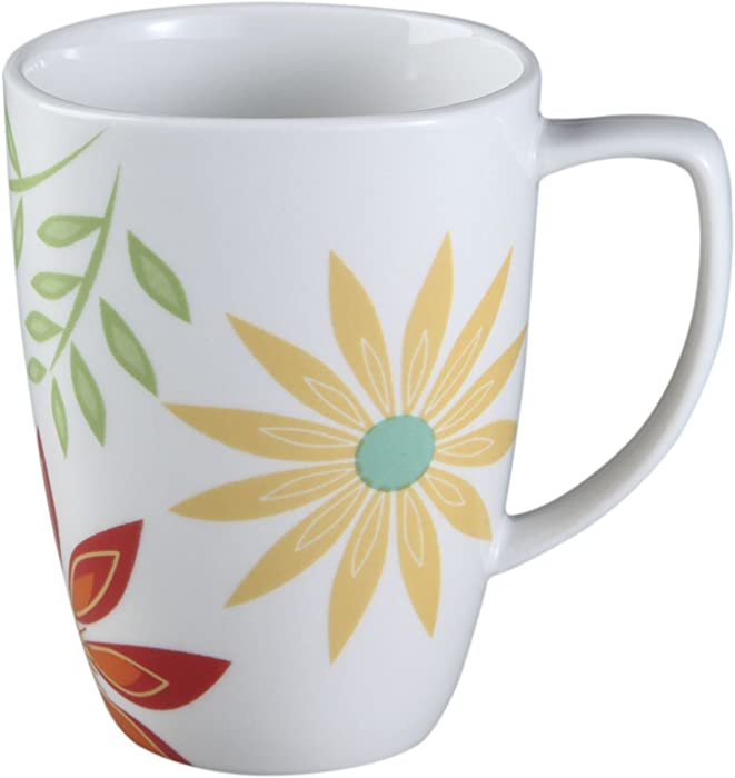 Corelle Square 12-Ounce Porcelain Mug, Happy Days