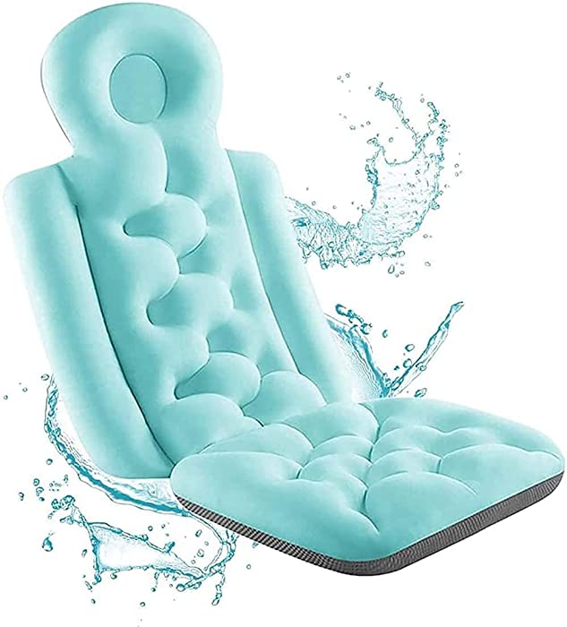 Tophacker Full Body Bathtub Pillow Non-Slip Luxury Spa Cushion for Tub Spa Bath Pillows for Head Neck Shoulder and Back Rest Hot Tub Accessories