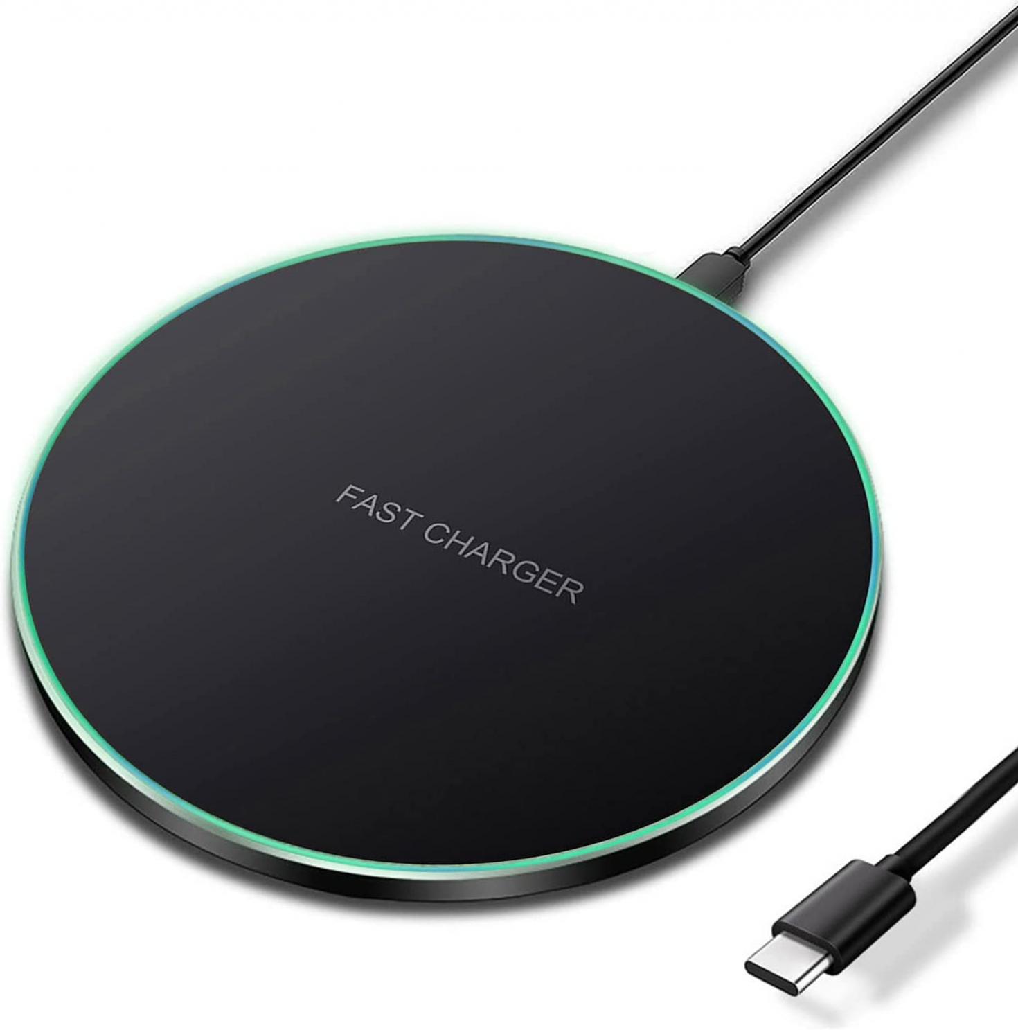 PDKUAI Wireless Charger,20W Max Qi Fast Wireless Charging Pad with Type-C Cable Compatible with iPhone 13 14 12 11/Pro/Mini/Pro Max/SE/X/XR/8/AirPods,Samsung Galaxy/S22/S21/Note 20/10(No AC Adapter)