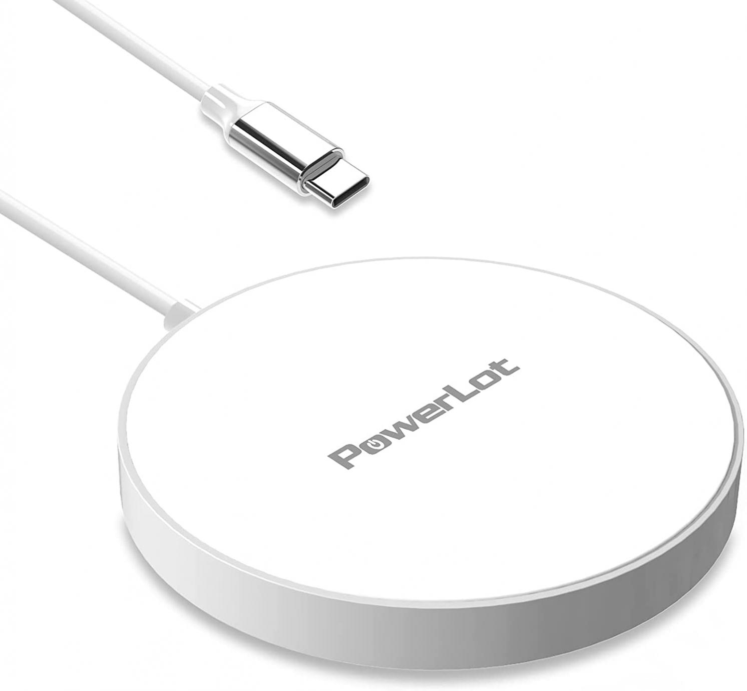 Magnetic Wireless Charger, PowerLot Mag-Safe Charger 15W Max Magnetic Wireless Charging Pad Compatible with iPhone 13/13 Pro/13 Pro Max/13 Mini, iPhone 12/12 Pro/12 Pro Max/12 Mini (No AC Adapter)