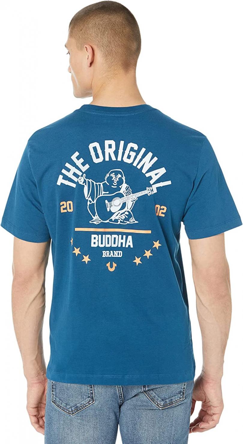 True Religion Men's Short Sleeve Og Buddha Brand Tee