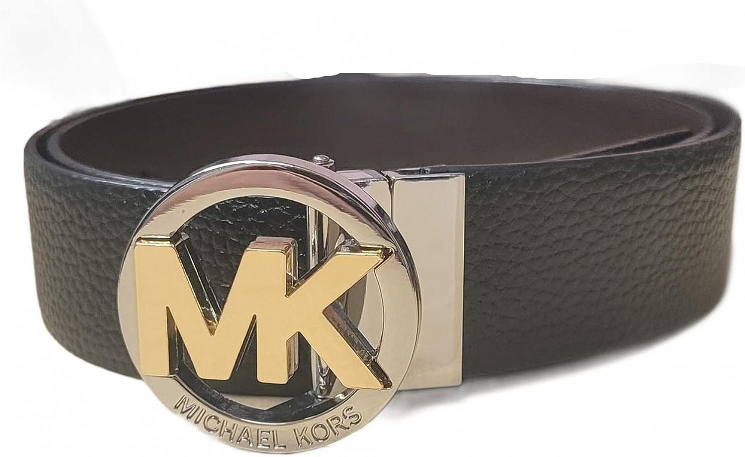 Michael Kors 29951804C Black/Brown Leather Two Tone Buckle Women's Reversible Belt