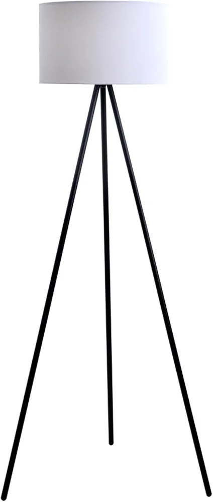 Catalina Lighting 19973-000 Mid-Century Modern Tripod Floor Lamp, Standing Lamp, Living Room Floor Light, LED Bulb NOT Included, 61.25", Black