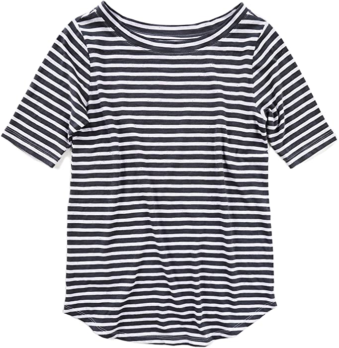 Ann Taylor LOFT Women's Flecked Heather Striped Cotton Tee