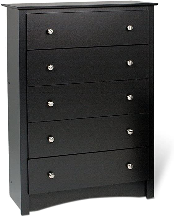 PREPAC Black Sonoma 5 Drawer Chest