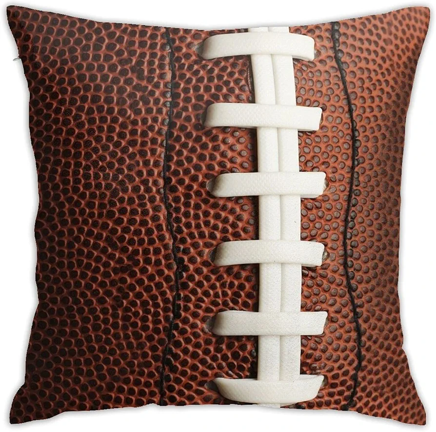 Nebra Football Throw Pillow Cover Cozy Square Throw Pillowcases Home Decoration for Bed Couch Sofa Living Room Cushion Case 18"X18"