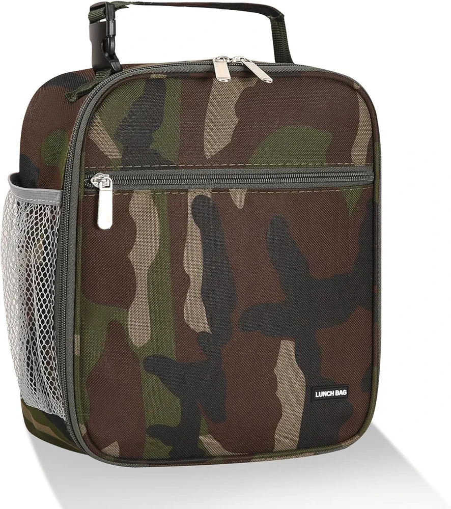 Lunch box Lunch bag for men women Lunchbox Lunch bags Insulated Lunch bag Lunch box cooler (Green camo)