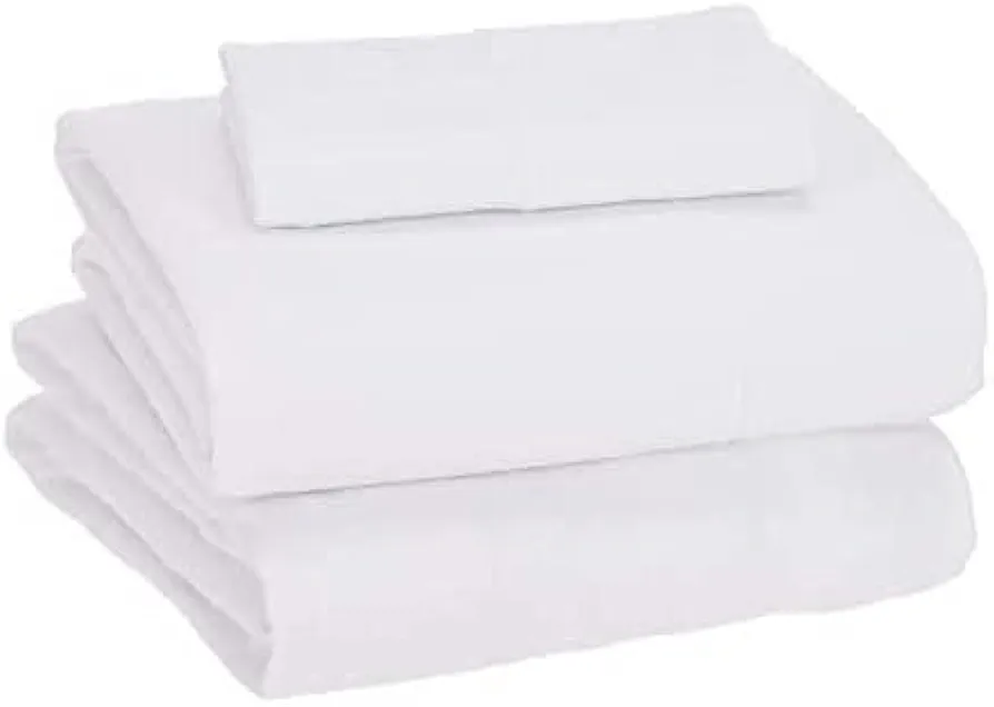 Sleepdown Jersey Knit Twin XL Sheets | T-Shirt Cotton Blend Super Soft Breathable Jersey Sheets | Stretchy Comfy All Season Jersey Bedding Sheets & Pillowcases |Extra Deep Pocket Sheets (White)