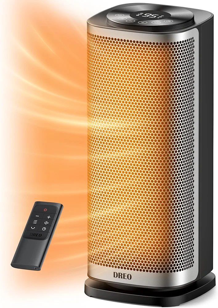 Dreo Space heater indoor, Fast Heating Ceramic Electric & Portable Heaters with Thermostat, Oscillation, Overheat Protection, for Bedroom