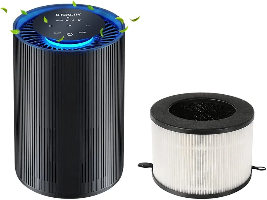 STEALTH Air Purifiers JAP200 & Original Filter Replacement for Large Room Up to 673ft², H13 True HEPA Filter, Ozone Free Auto Function Quiet Sleep Mode, Remove 99.97% of Pet Dander Dust Smoke Pollen