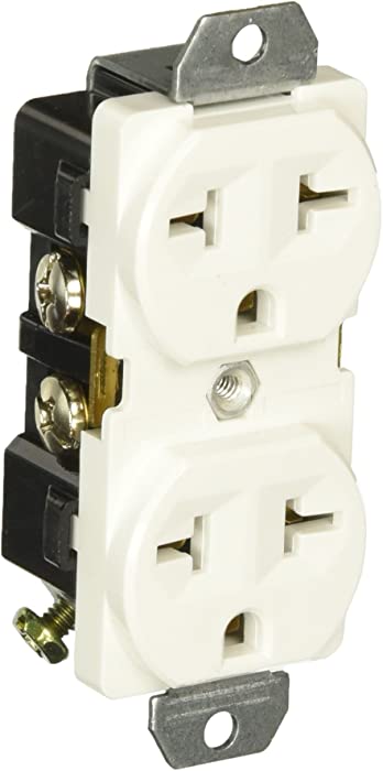 Hydrofarm BAOX Duplex X 120/240V 15A Receptacle, 15 AMP, White