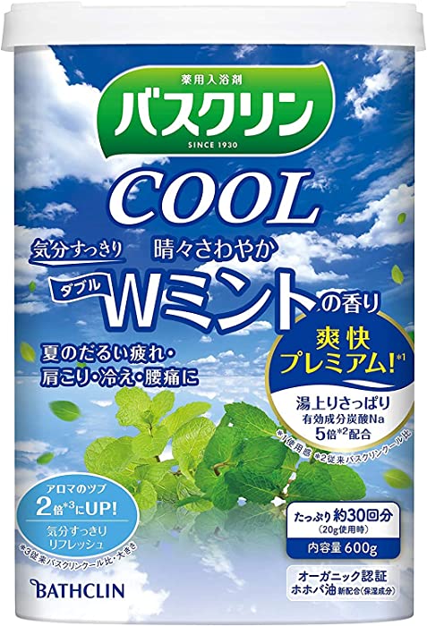 Bathclin Bath Salts Cool Double Mint Powder 600g Japan Import