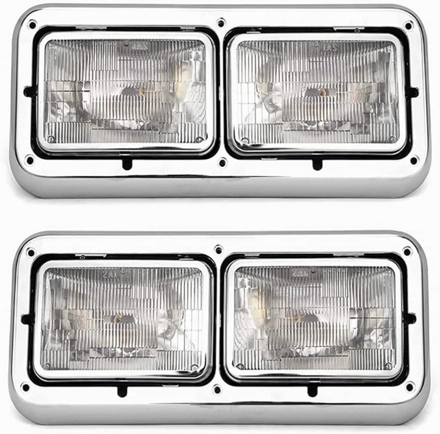 High Soar Headlights Assembly for Kenworth T600 Peterbilt 379, Pair Headlamp Assembly for Peterbilt 379 362 359 378, Kenworth W900L W900B T800 T600