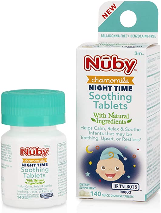 Dr. Talbot's Night Time Chamomile Soothing Tablets, Naturally Inspired, Quick Dissolve, 140 Count