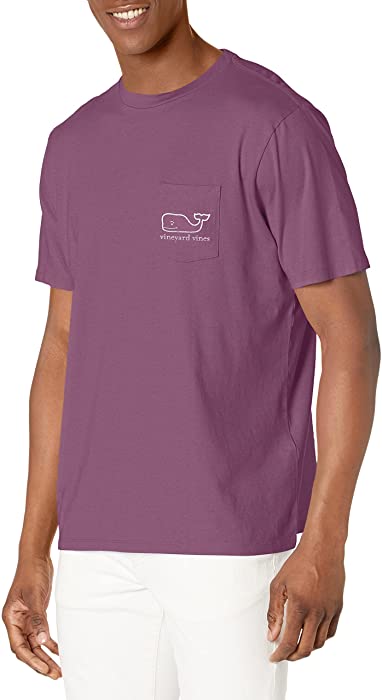 vineyard vines Men's Short-Sleeve Faded Vintage Whale Pocket T-Shirt