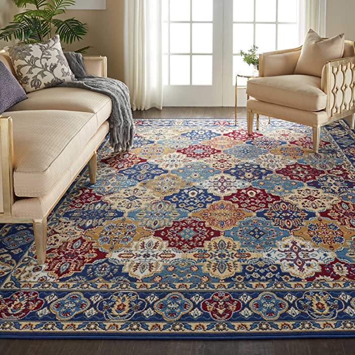 Nourison Grafix Multicolor Persian Area Rug 7'10" x 9'10", 7'10"X9'10",