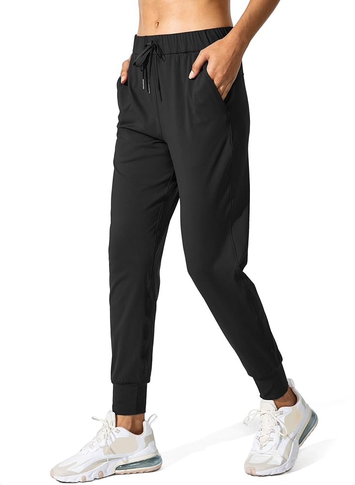 SANTINY Women's Joggers Pants Pockets Drawstring Running Sweatpants for Women Lounge Workout Jogging