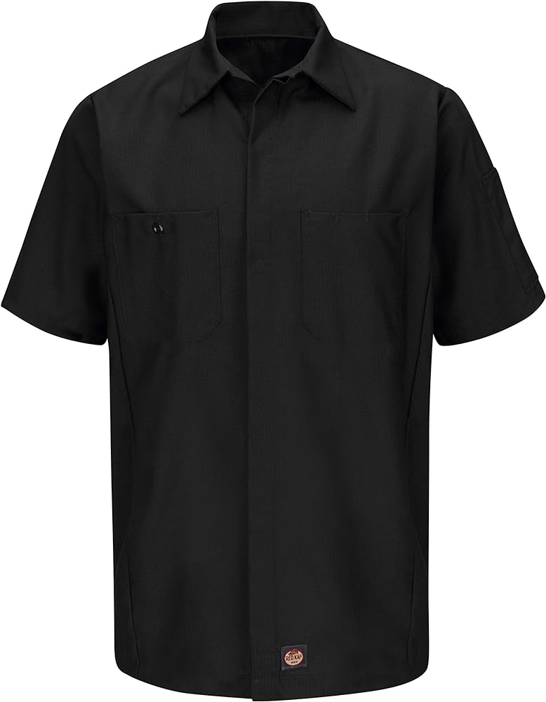 Red Kap Men's Ripstop Crew Shirt, Short Sleeve