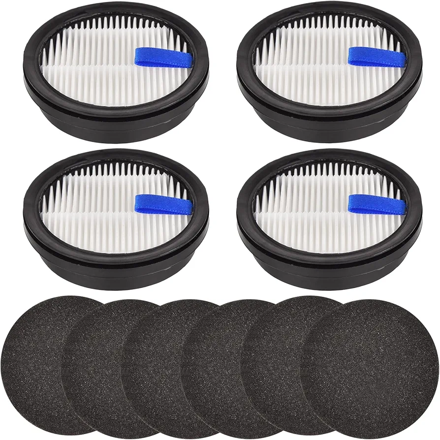 Filter Replacement for Afoddon A200Pro A200 upright vacuum, 4 HEPA Filters + 6 Foam Pre-filters for Orfeld B08 / C10A / C10G Part for NEQUARE S12 S25 S26 Series Cordless Vacuum Cleaner