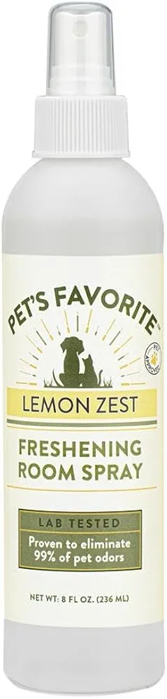 Pet’s Favorite Freshening Room Spray - Concentrated Air Freshener - Pet-Friendly Air Freshener - Pet Odor Eliminator Room Spray - Lemon Zest - Pack of 1