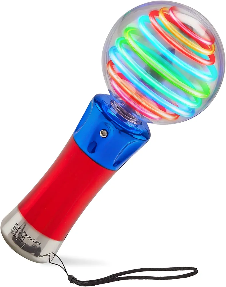 Light Up Magic Ball Toy Wand for Kids Flashing LED for Boys and Girls Spinning Lights and Vivid Colors Ideal for Parties, Autism Sensory Rooms, and Classroom Rewards